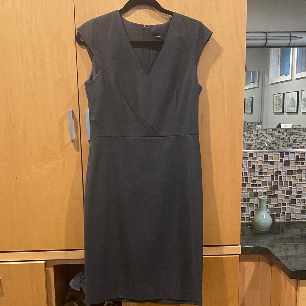 Ann Taylor Charcoal Midi Dress